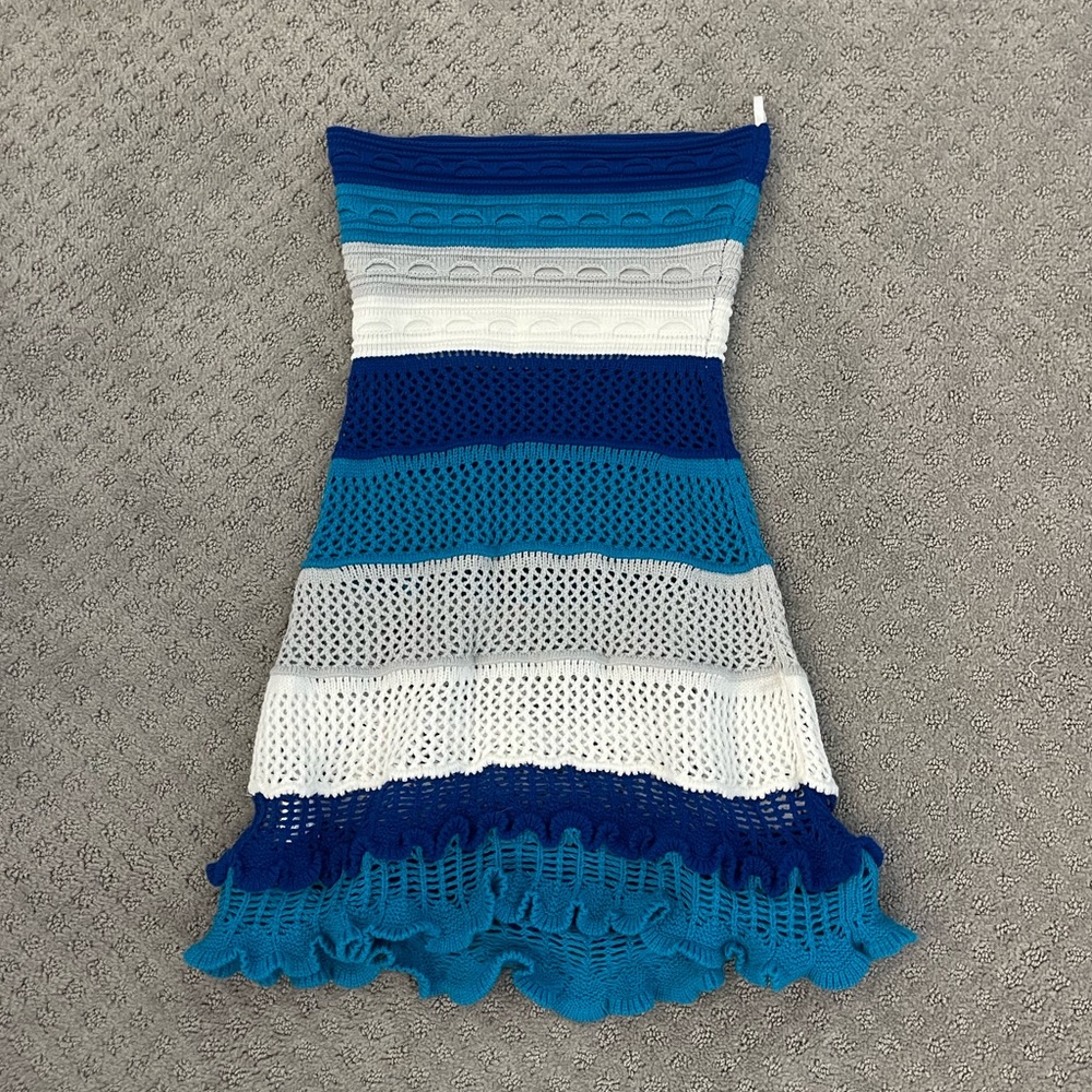 Blue Knit Dress